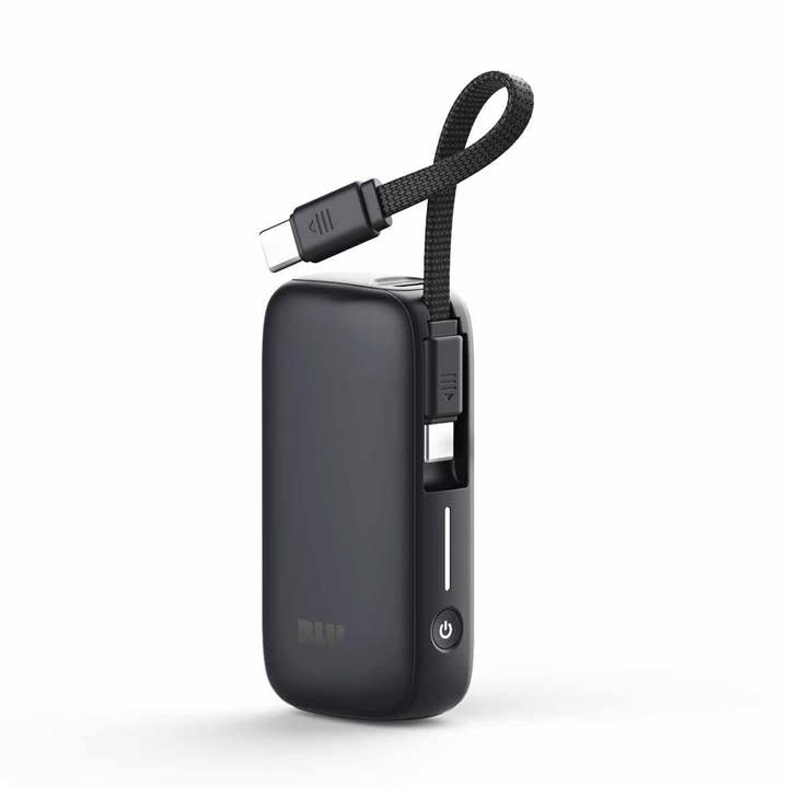 PowerFlex 5KPD 20W Powerbank with Built-In USB-C Cable Black for wholesale by Blu Element