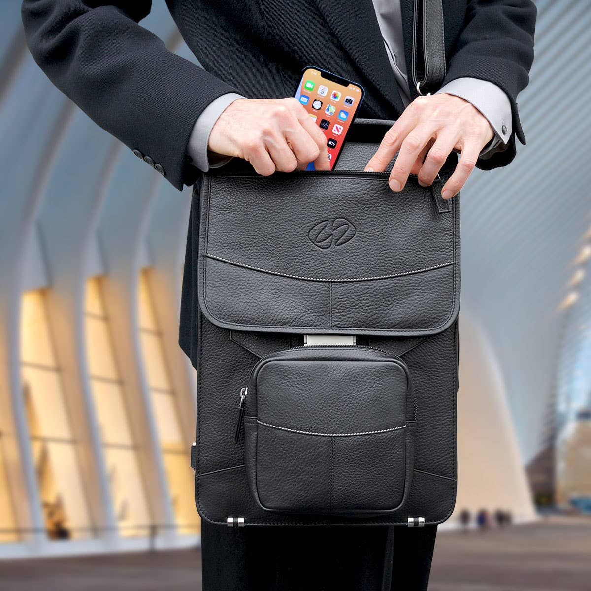 MacCase – Großhandel Aktentasche – Unisex – MacCase Premium Aktentaschenrucksack aus Leder8