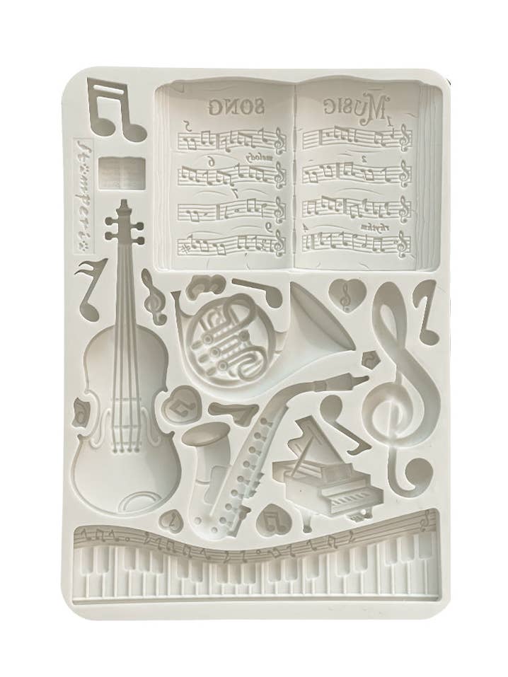 Stamperia Silicon Mould A5 - Music for wholesale by Ninnys Napkins