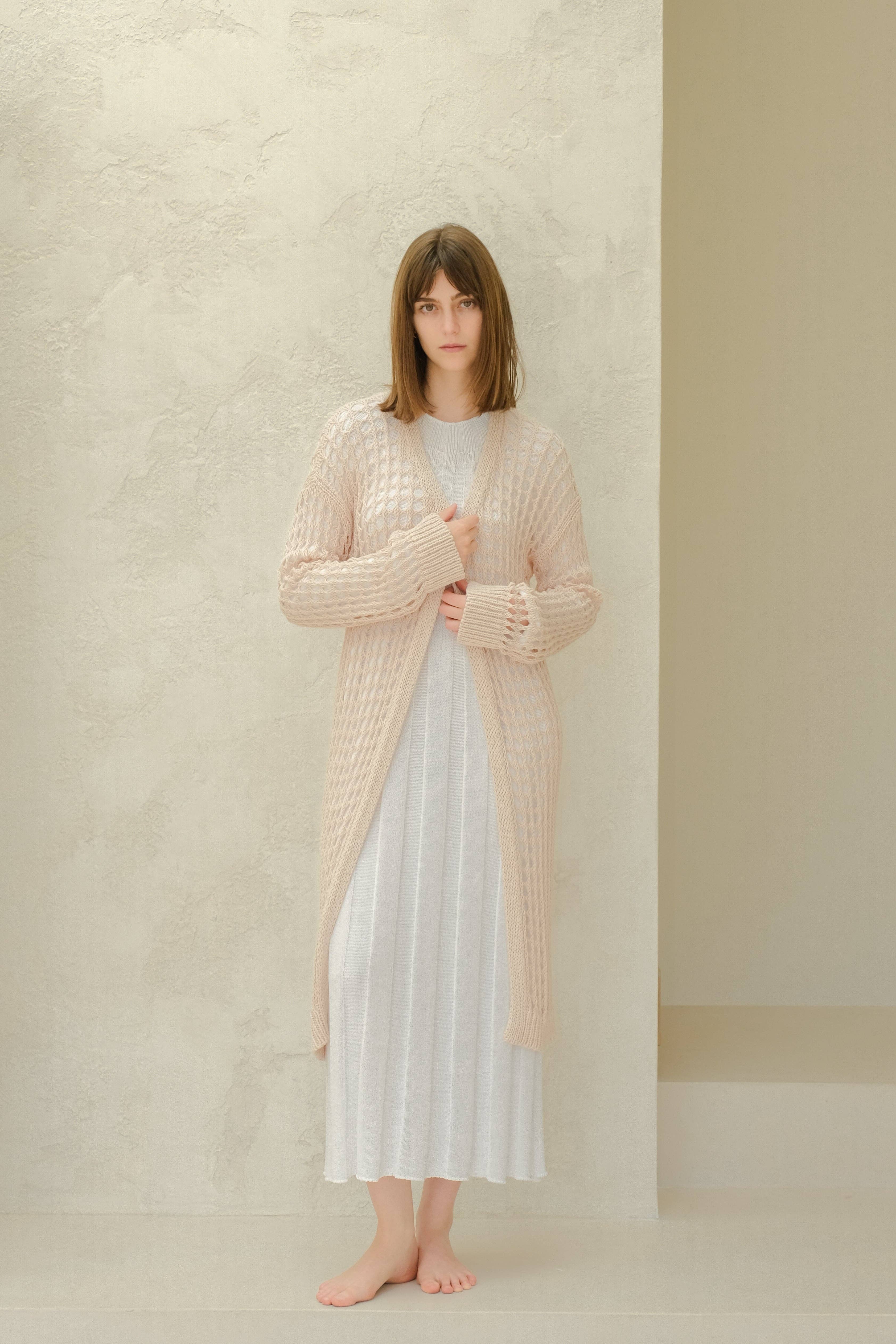 Lèmme – Engroshandel Cardigan - Dame – Fin bomulds hæklet maxi-cardigan33