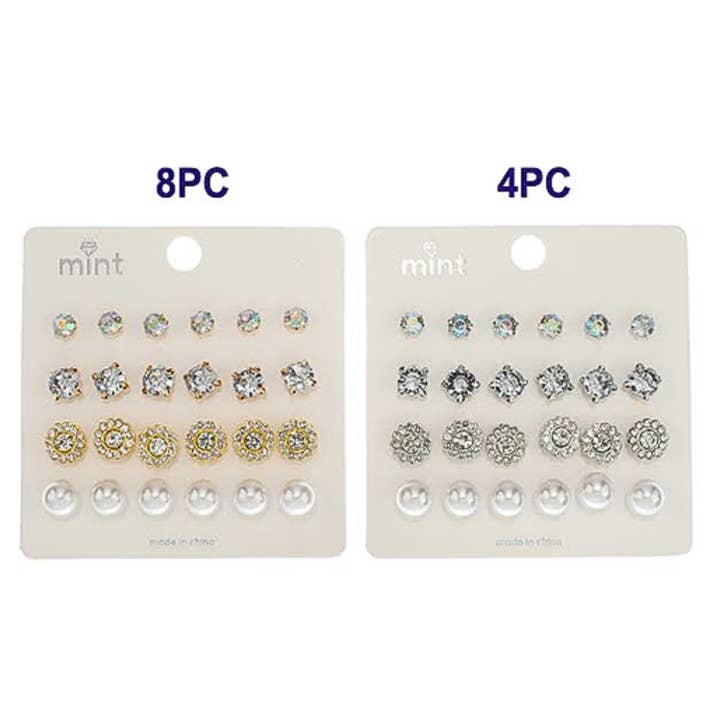 Atlas Fashion - Wholesale Jewelry Set - 12 Pair Stud Earring Set1