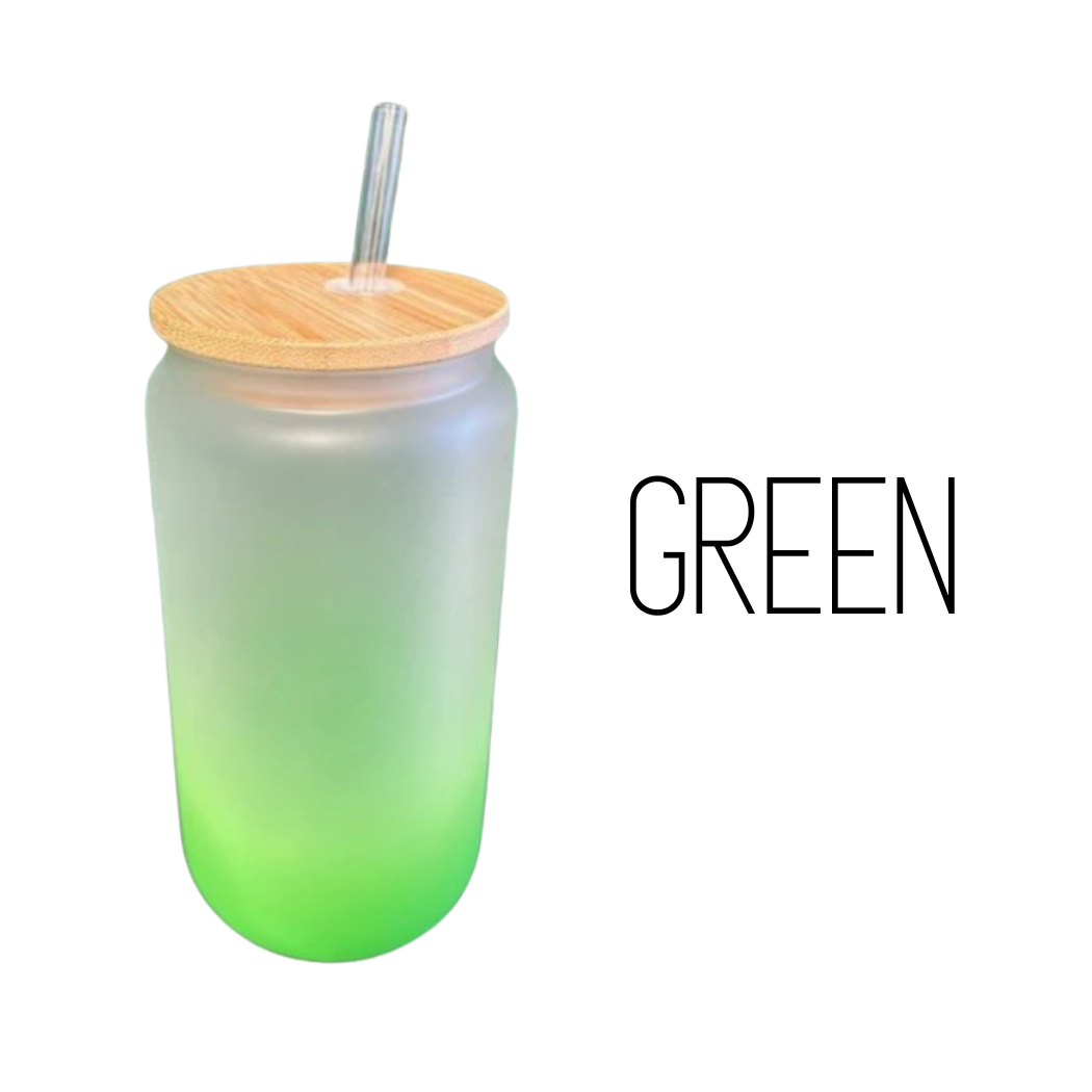 Sublimation Kings of Florida - Wholesale Drinking Glass/Cup - 16oz Color Ombré Frosted Sublimation Glass5