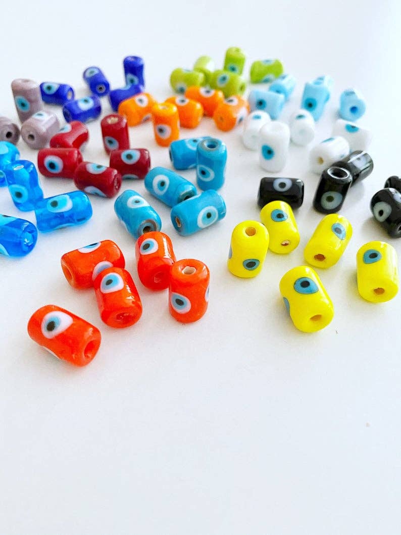 Evileyefavor - Wholesale Beads - Tube Handmade Evil Eye Murano Beads5