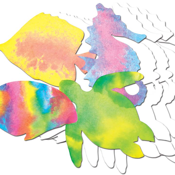 Papier diffusant les couleurs Sealife Shapes 48/pkg pour la vente par Roylco