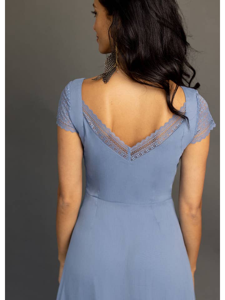 Joyfolie - Wholesale Dress - Women's - Baylin Dress in Bluestone