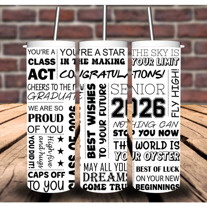 Class of 2026 Graduation Sublimation Tumbler 20oz 30oz for wholesale by Sweet Tees