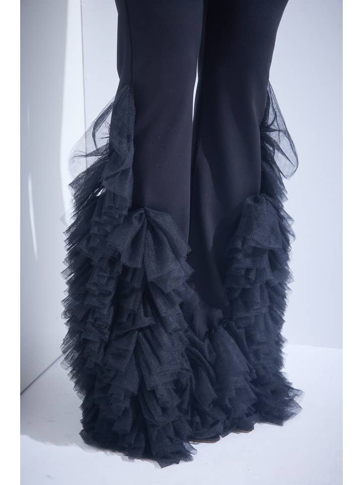 Black Floral Corset and Pants Set for wholesale on Faire1