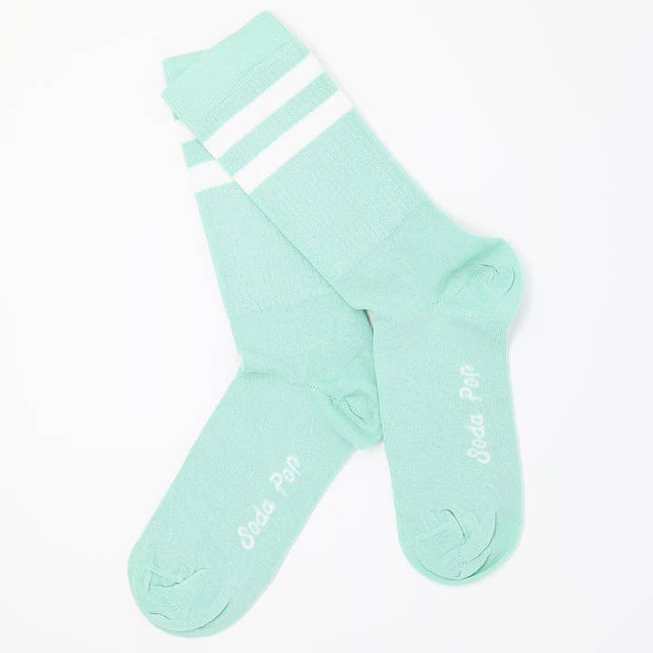 Adults Unisex Green Vintage Sporty Socks for wholesale by Cribstar