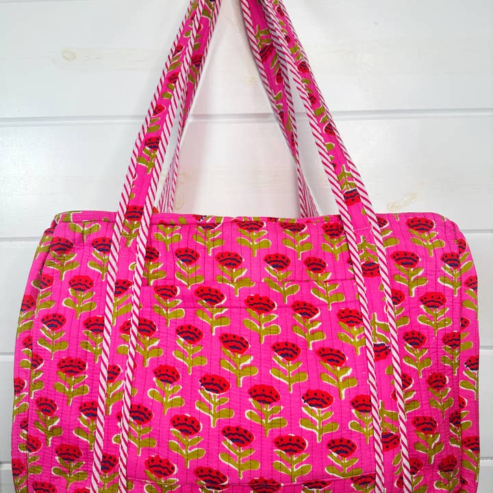 Folklore Couture - Wholesale Weekender Bag - Women's - Quilted Duffle Bag | Weekender Travel Overnight Bag | Floral2