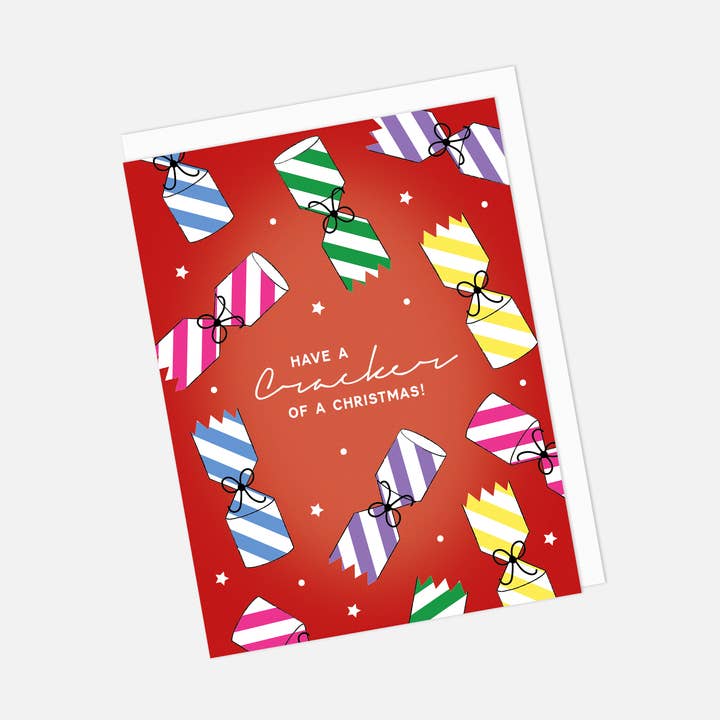 Cracker of a Christmas – Recycled Greeting Card for wholesale by Coffee & Jam Studios