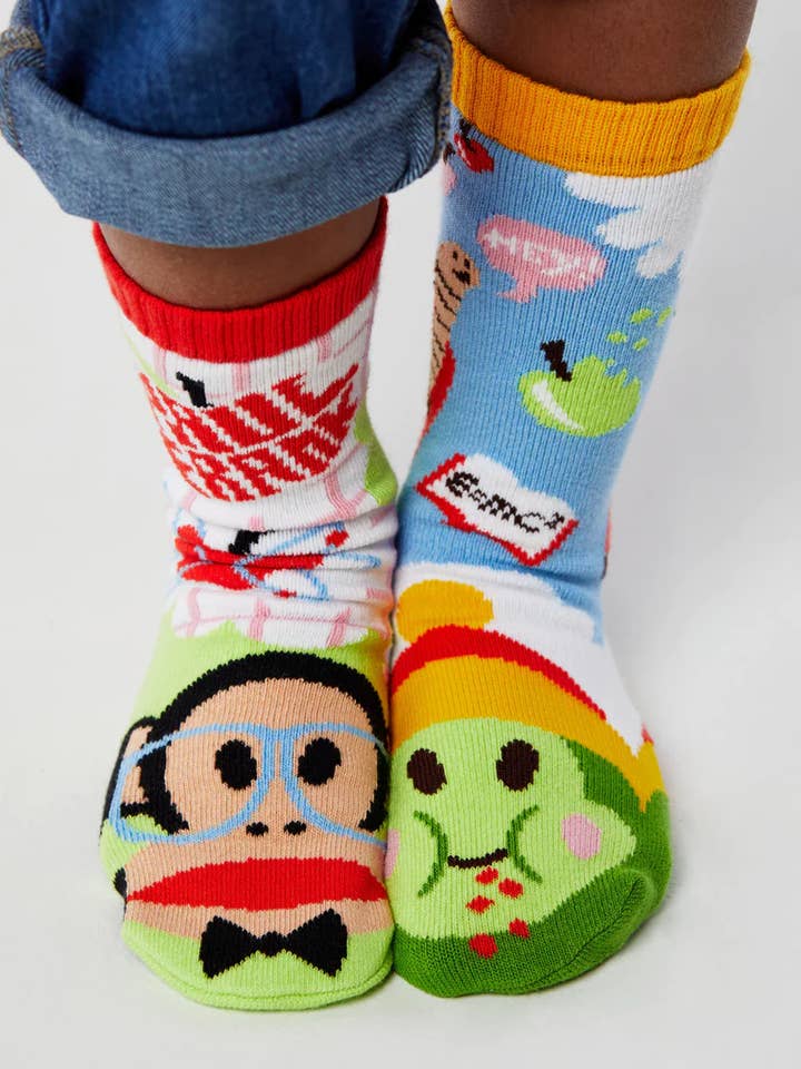 Julius & Sam Mismatched Non-Slip Kid Socks (Limited Edition) for wholesale by Pals Socks