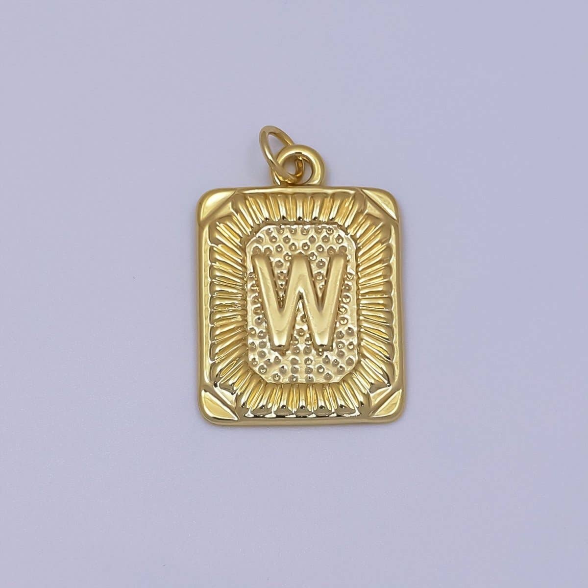 Aim Eternal - Wholesale Individual Charm/Pendant - 24k Gold Filled Initial Tag Letter Charm A - Z Alphabet Letter Tile Charm Pendant Personalized Charm for Designer Inspired Necklace Jewelry Making A716~A72822