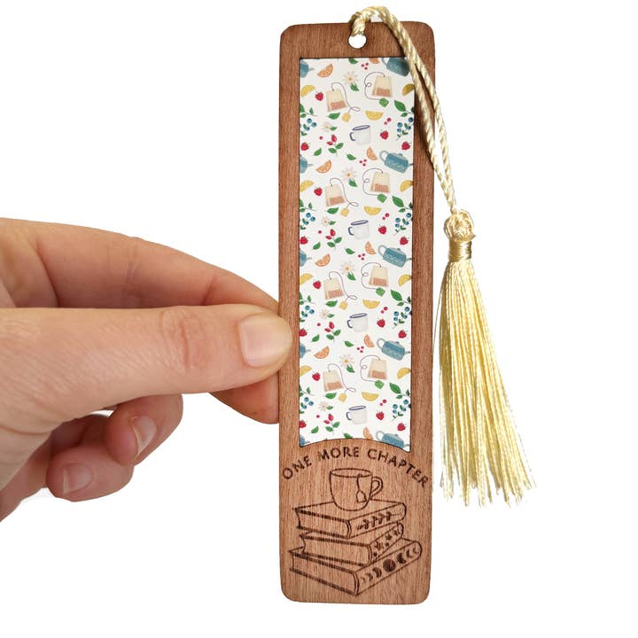 One More Chapter Bookmark | Cozy Reading Tassel Bookmark for wholesale by Art by Sharell