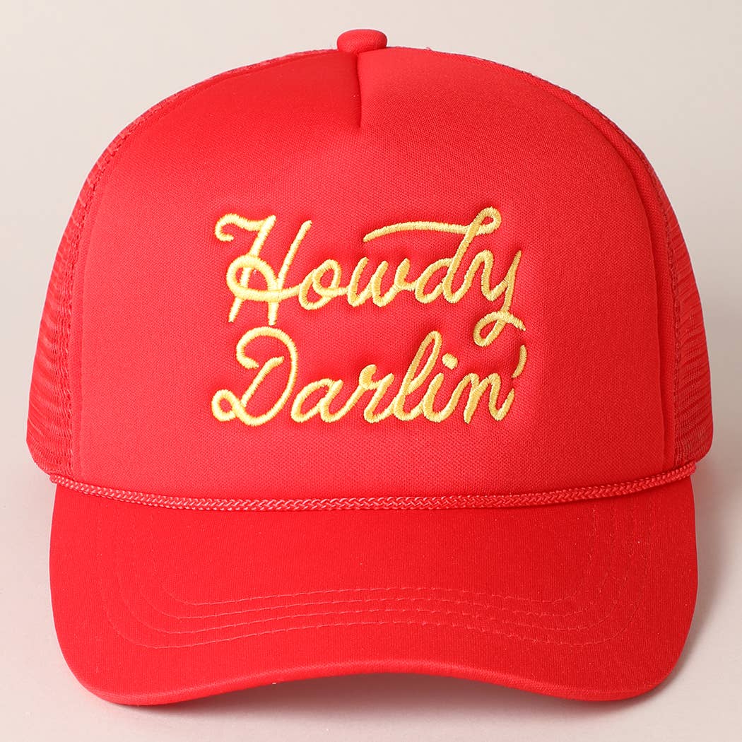 Fashion City - Wholesale Trucker Hat - Women's - Howdy Darlin' Embroidered Mesh Back Trucker Cap41