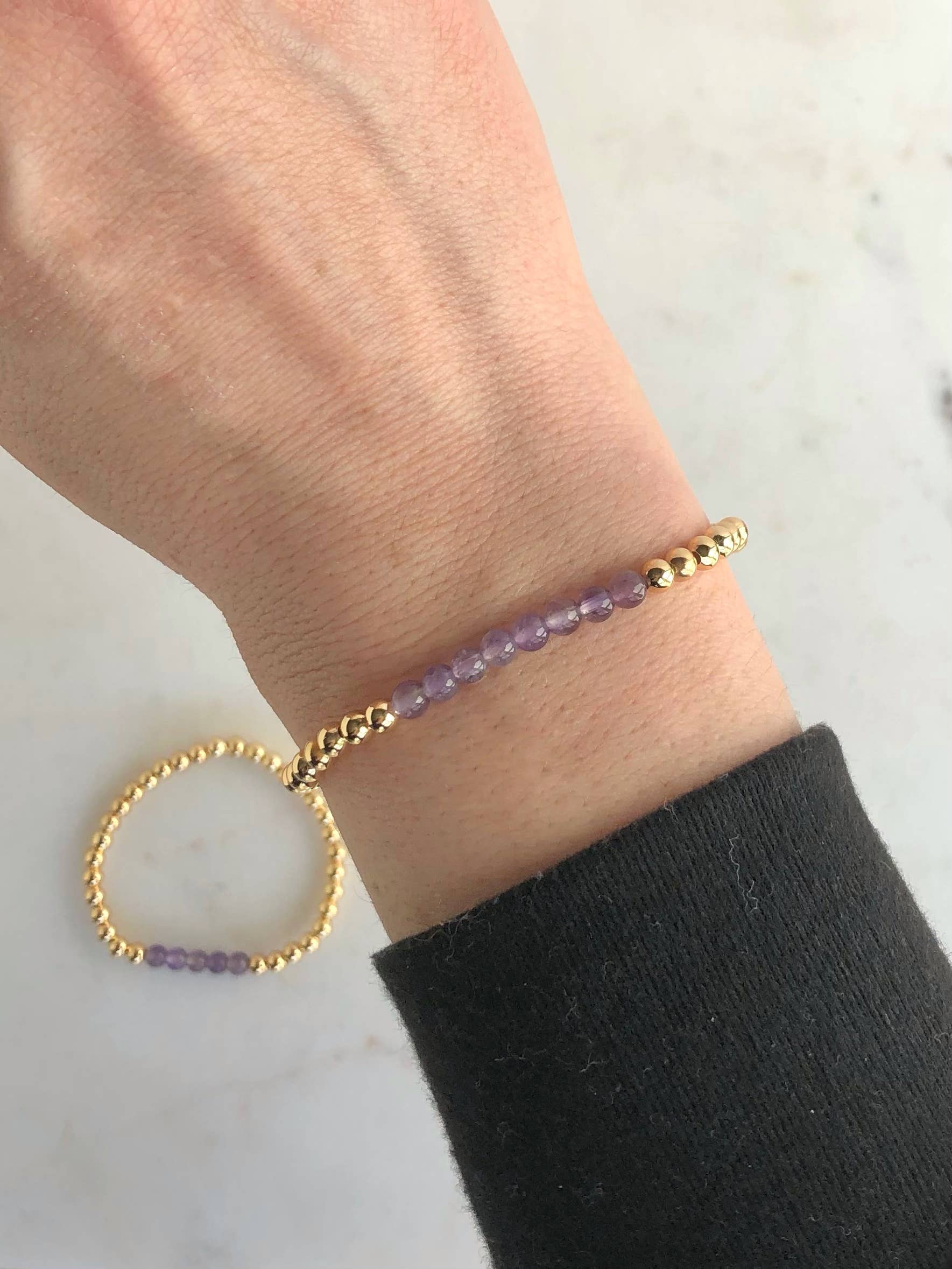 Simply Stated NY - Venta al por mayor Juegos de joyas - Set de pulseras a juego de madre e hija con piedras preciosas y oro10