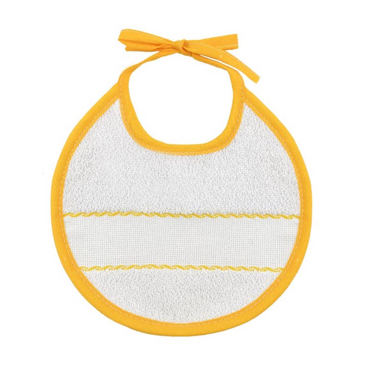 Almatex srl - Wholesale Burp Cloth - Baby - CORNELIO round embroidery bib diameter 20 cm with sponge laces4