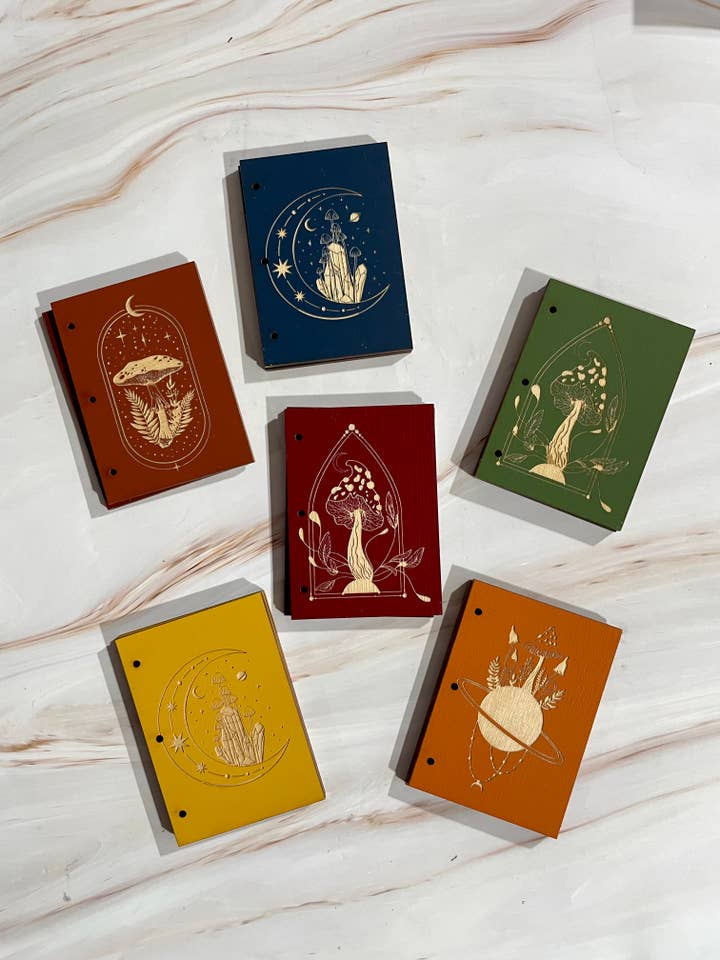 Micro Mystic Mushroom Journal for wholesale by Elm Rose Designs