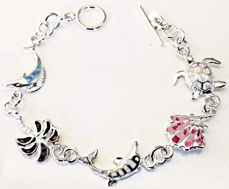 Costello International - Wholesale Tennis Bracelet - Treasure Island Opaline Silver Tennis Bracelets5