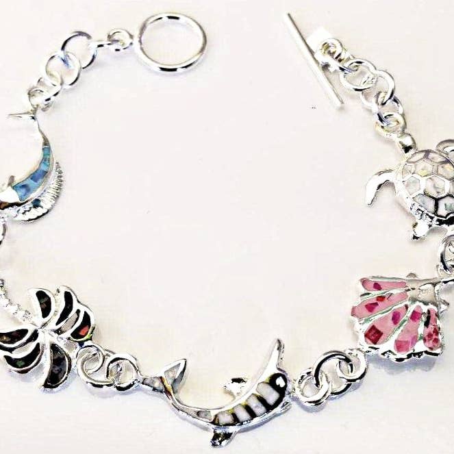 Costello International - Wholesale Tennis Bracelet - Treasure Island Opaline Silver Tennis Bracelets5