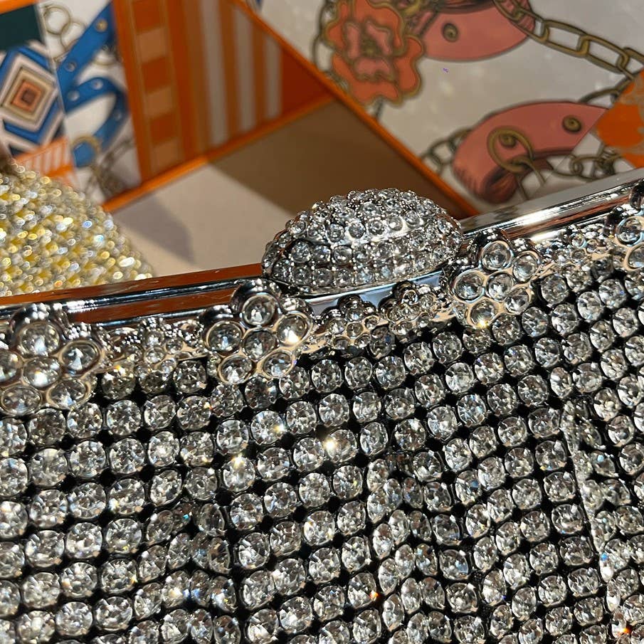 PEACH ACCESSORIES - Wholesale Clutch - Dames - Glinsterende clutch met strassteentjes JM24026