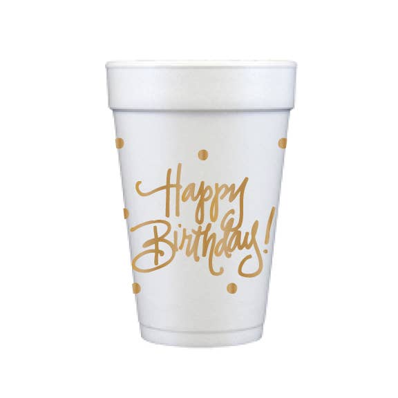 Natalie Chang - Wholesale Disposable Cup - Happy Birthday! | Foam Cups