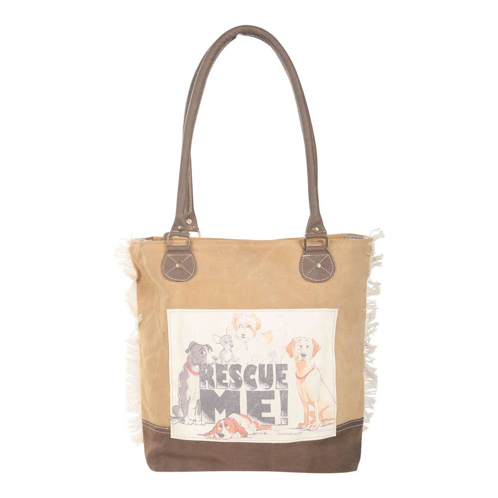Clea Ray Canvas Bags & Clothing - Wholesale Tote Bag - Women's - Rescue Me Two Tone Tote2