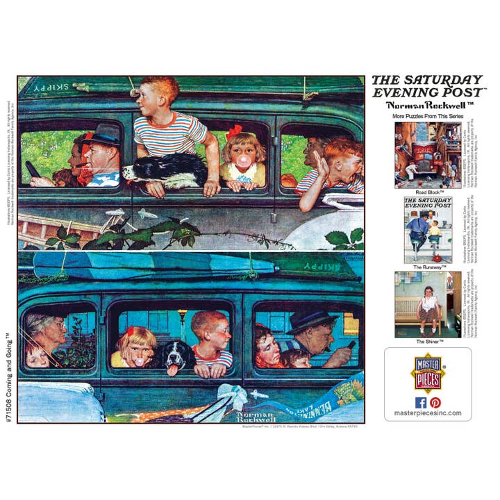 Masterpieces Puzzles - Wholesale Puzzle - Adult - Saturday Evening Post - Coming and Going 1000 Piece Puzzle
