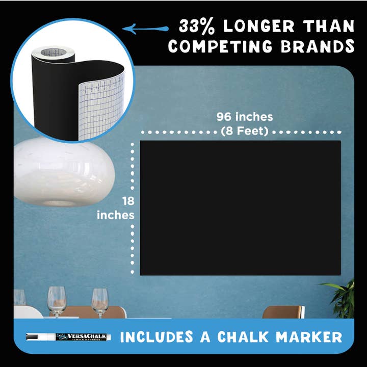 VersaChalk - Wholesale Chalkboard - Chalkboard Contact Paper (FREE Chalk Marker!)2