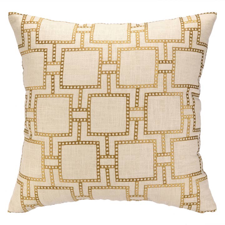 Cojín bordado de línea de puntos de Citron para venta al por mayor de Peking Handicraft