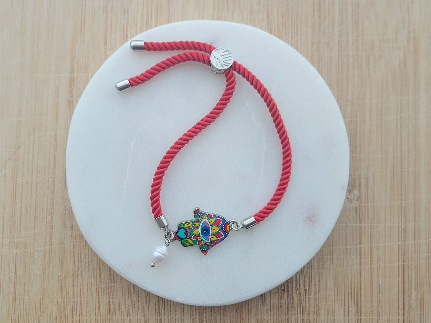 Daphne'Style - Wholesale Armband met gebedskralen - Artistieke Hamsa Parel Verstelbare Rode Koord Handgemaakte Armband2