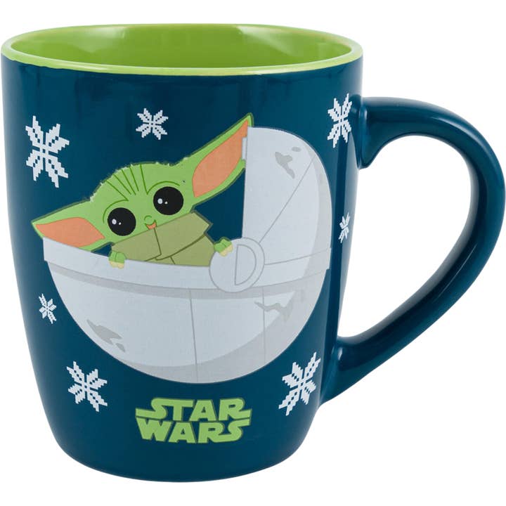 Cow Crack Wholesale - Wholesale Coffee Mug - Star Wars The Mandalorian Grogu Christmas Sweater 25 oz Ceramic Mug