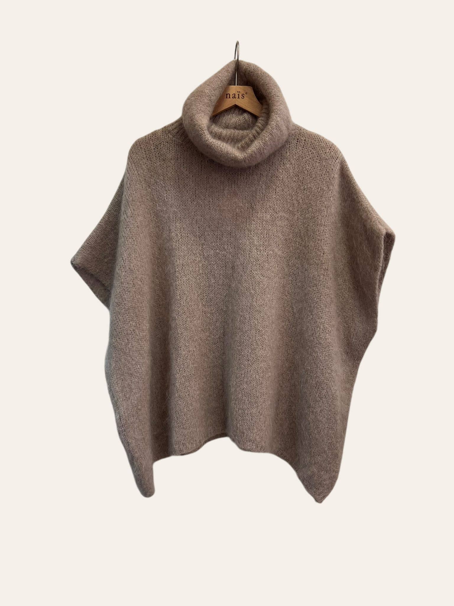 NAÏS PARIS – wholesale Poncho - Dam – Polotröja i ponchostil i mohair och ull14