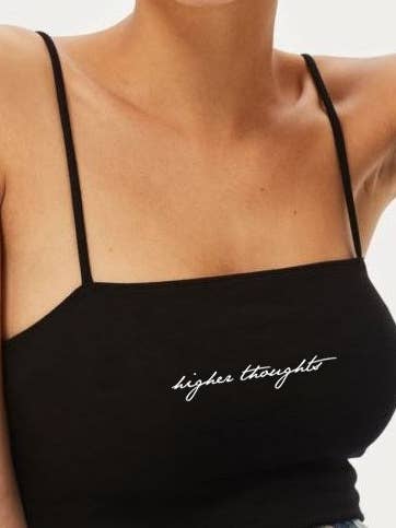 Higher Thoughts Bodysuit - Black for wholesale by God Thinks I Am
