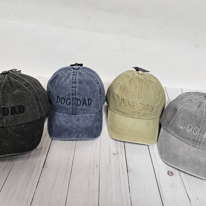 David And Young - Wholesale Baseball Cap - Men's - LCAP413 - Dog Dad Tonal Embroidered On Vintage Wash Cap7