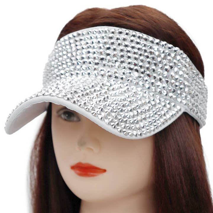 Cap Zone - Vendita all'ingrosso Visiera - Donna - Visiera in acrilico con strass e velcro completa di bling13