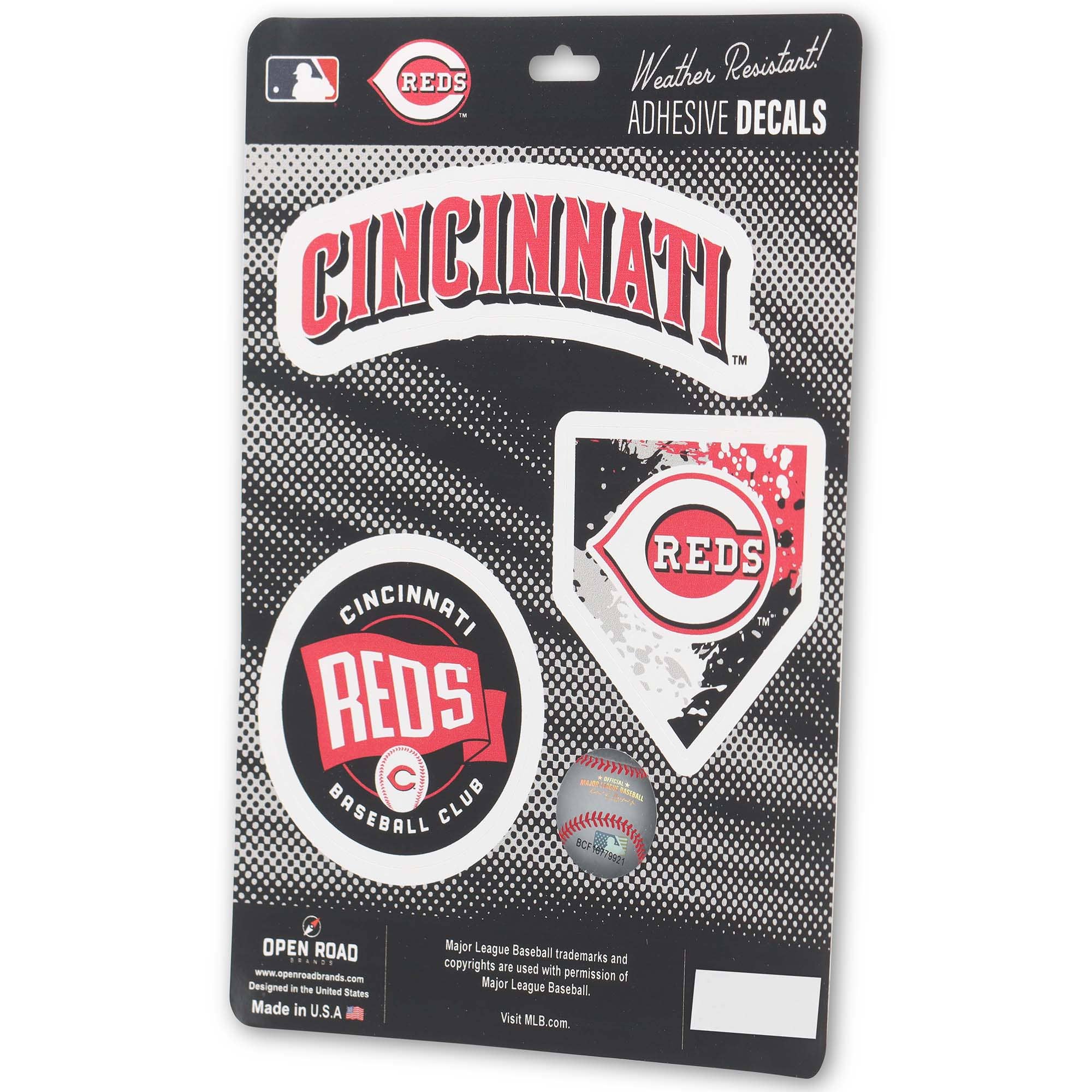 Open Road Brands, LLC - Wholesale Wall Decal/Stickers - Cincinnati Reds Team Spirit Adhesive Decals1