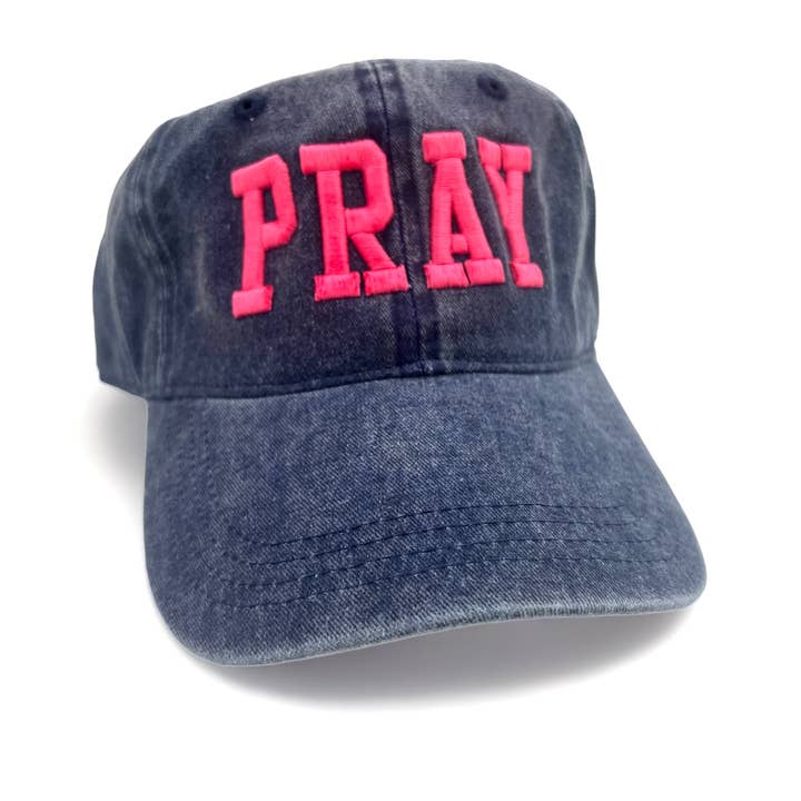 PRAY Baseball Hat - Denim (pack of 4) for wholesale by Never Lose Hope Designs