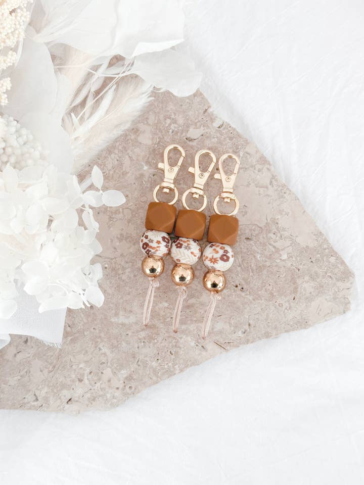 Mini Keychain | Boho Floral for wholesale by Chuckle & Wood