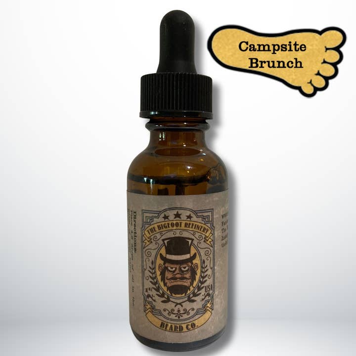 Campsite Brunch Beard Oil - 1oz bottle for wholesale by The Bigfoot Refinery Beard Co.