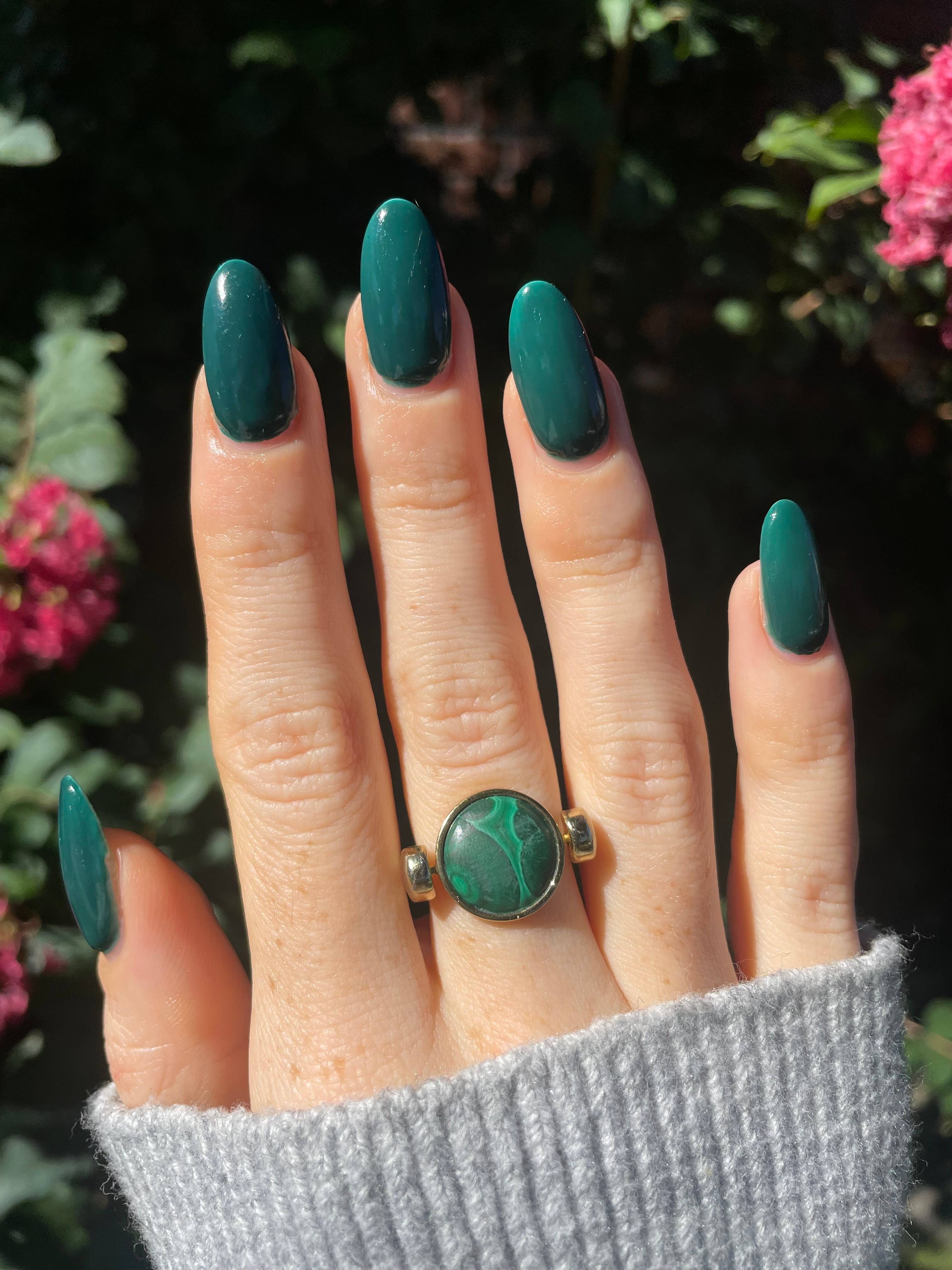 CONQUERing – wholesale Individuell berlock/hänge – Malakit Rund Kristallberlock - Ädelstenssmycke4