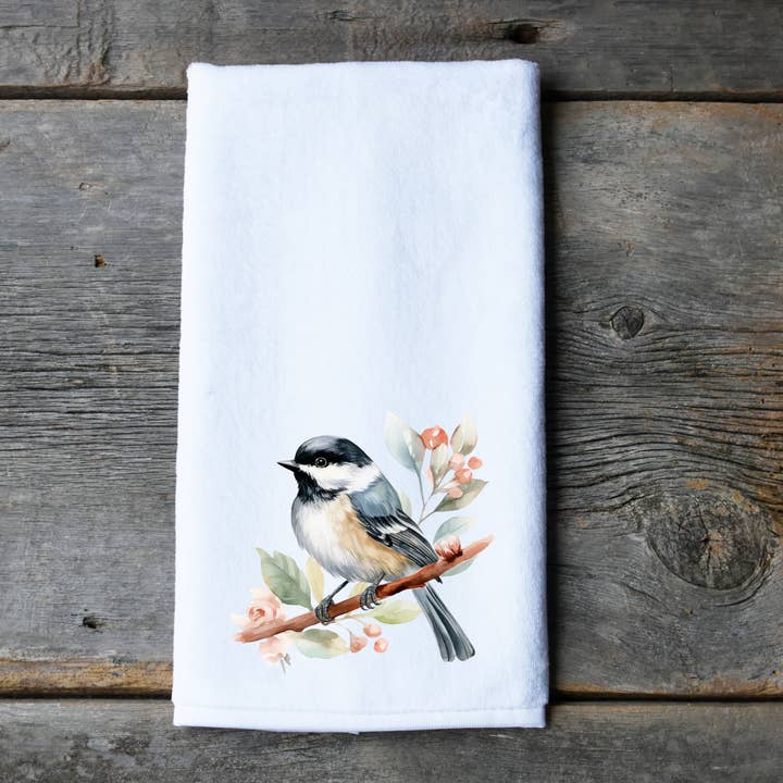 Fernville Creations - Wholesale Hand Towel - Chickadee Hand Towel, Luxury Bath Decor, Sophisticated Decor7