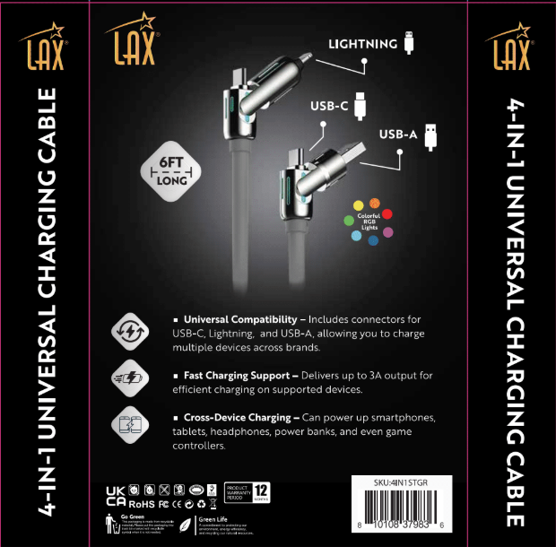 LAX Gadgets - Wholesale Charging Cable - Universal Charging Cables For iphone, Android Devices31