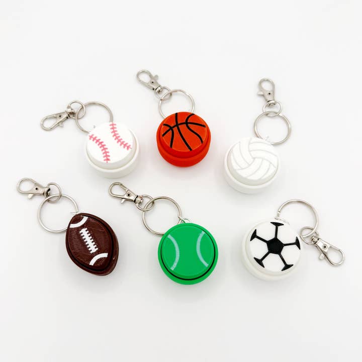 pyegames - Wholesale Fidget toy – Kids - 6 PC Sports Clickers Set Keychain