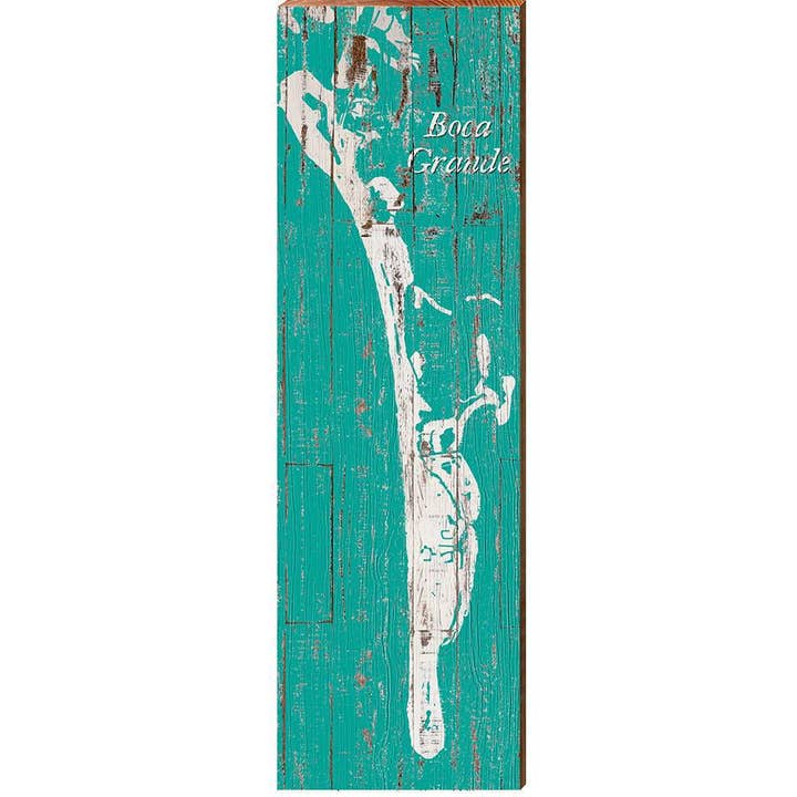 Mill Wood Art - Wholesale Sign - Boca Grande, Florida Map Wooden Sign | Wall Art Print on Real WoodÂ