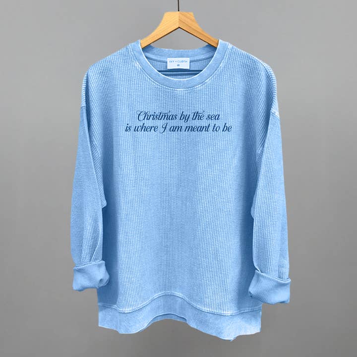 Ivy + Cloth - Wholesale Graphic Sweatshirt - Women's - Christmas By The Sea Is Where I Am Meant To Be6