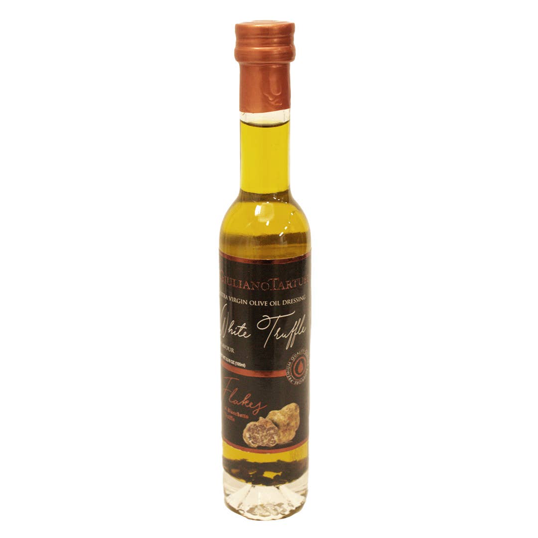 Giuliano Tartufi – wholesale Olive oil – EVOO dressing - white truffle flavor 250ml with Bianchetto