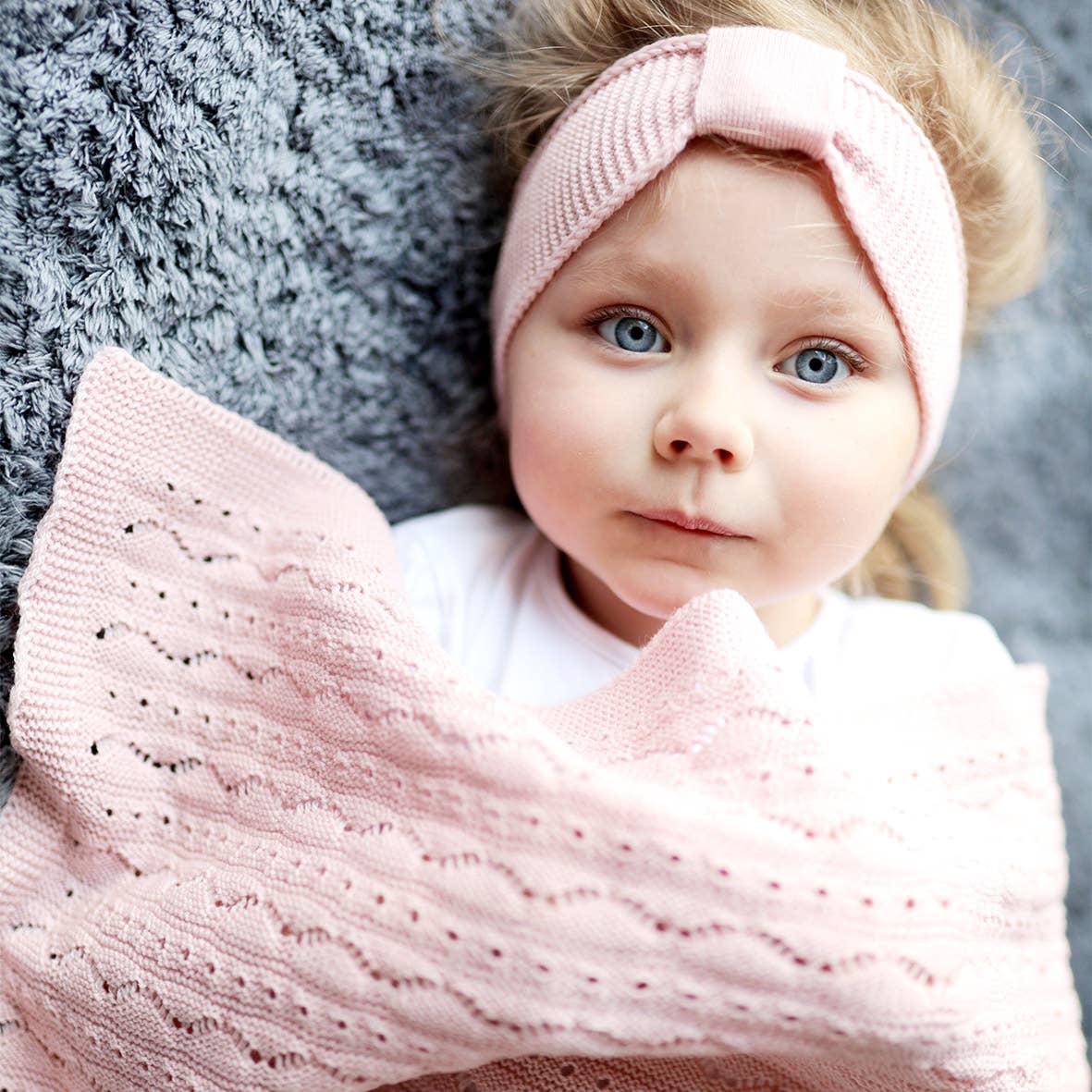 ALIAP - Wholesale Bedding Blanket - Kids & Baby - 100% Merino Wool Blanket Eyelets Knit 5015W4