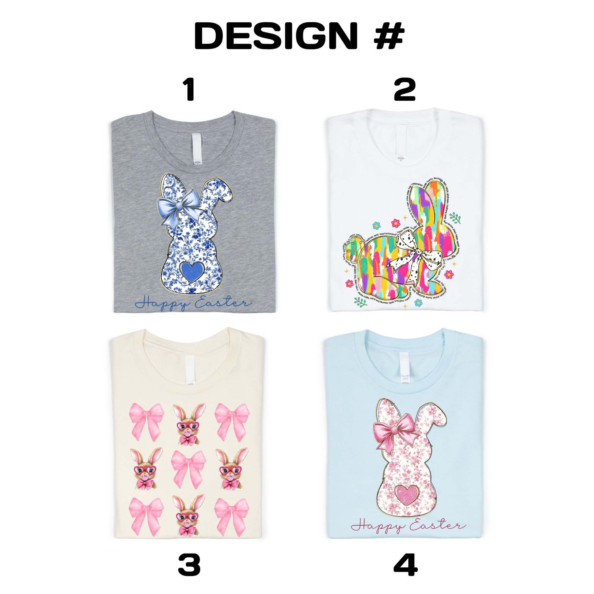 Boho Bloom Emporium – Engroshandel T-shirt med print - Dame – Happy Easter Bunny skjorte1