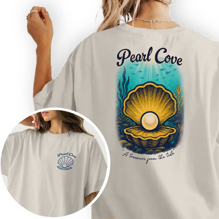 Camiseta Pérola do Oceano – Camisola Personalizável Tesouro Submarino por atacado de Textile Graphix