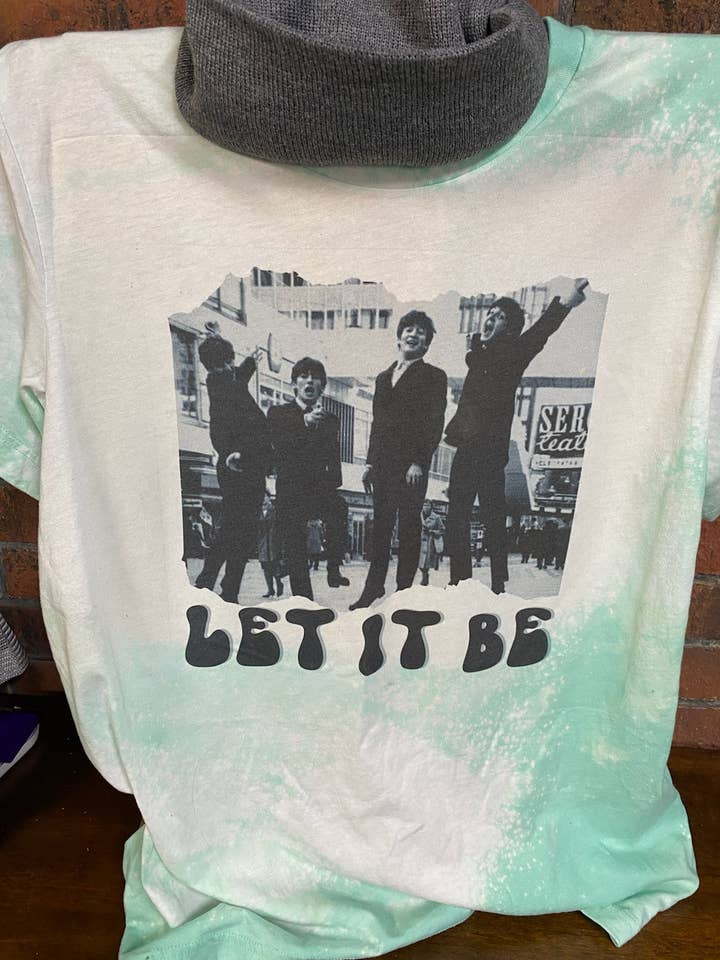 Camiseta blanqueada Let it Be de los Beatles para venta al por mayor de Neat Creations